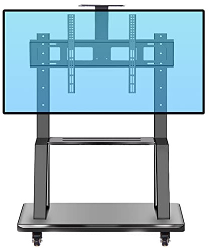 Mobile TV Stand con ruote – Carrello regolabile per TV LCD LED OLED da 32 a 75 VESA 600 x 400 mm perfetto per uso in ufficio e sala conferenze
