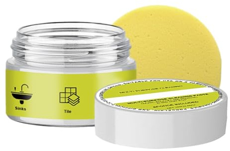 Granite Countertop Cleaner - Polish Paste with Sponge for Kitchen, Bathroom, Shower, Sink, Stove, Floor, and Stone Surfaces, Ideal for Granite, Marble, Ceramic, and Smooth Countertop Restoration