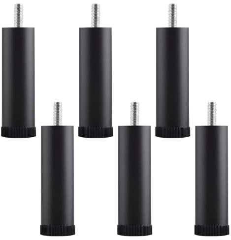 LEADSDGE 6Pcs Adjustable Furniture Feet NonSlip Base Aluminum Alloy Table Legs for Washing Machines Refrigerators Aluminum Alloy Table Legs