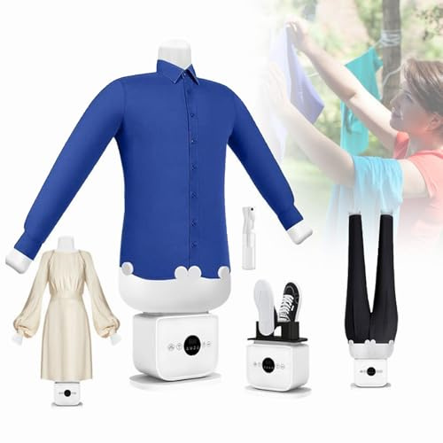 Automatischer Hemdentrockner und -bügler, Bügelpuppe zum Trocknen und Bügeln, tragbarer, aufblasbarer Faltenentferner für Kleidung – für Hemden, Hosen, Schuhe und Röcke Standard+SkirtMould