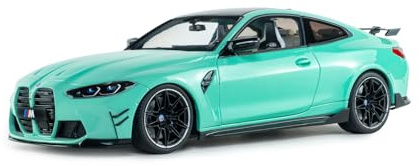 Solido BMW M4 STREETFIGHTERS 2025 - Diecast Modellauto mit Performance Parts, aggressiver Tuning Sportwagen, detailreiche Miniatur, türkis, 1:18