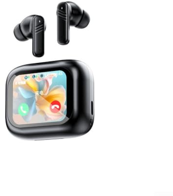 Cuffie wireless 5.4 AI con controllo touch LCD per traduzione bidirezionale, auricolari sportivi con cancellazione del rumore, 6 x 5,1 cm, colore nero (2)