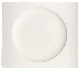 Villeroy & Boch NewWave 1025252649 Plato de Desayuno rectangular, Porcelana, Blanco, 24 X 22 cm
