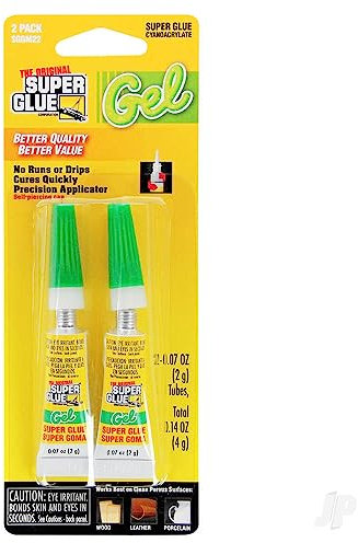 Super Glue Gel 2-Pack Small Card (2x 0.07oz, 2g) Cyano CA Instant Adhesive