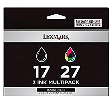 Lexmark 80D2952 17/27 Tintenpatrone und dreifarbig Standardkapazität:7.4ml,Farbe:9.2ml:210SS,Farbe:175SS 2er-Pack, schwarz