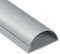 D-Line 1M6030A TV halbrunder Kabelkanal | Kabelabdeckung | 60x30 mm, 1 m Länge, Aluminium-Effekt