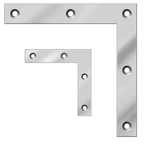 Peha 858V-FB1061 - Supporto angolare piatto per mobili, 20 pezzi, lunghezza x 100 mm larghezza x 1,5 mm spessore, zincato, alluminio, 100 x 100 x 15 x 1,5 mm