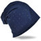 Miobo Jersey Slouch Beanie Long Mütze mit Edler Strass-Nieten Applikation Unisex Unifarbe Herren Damen Trend, Dunkelblau, Einheitsgröße