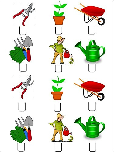 12x Gardening/Gardener Stand UPS Premium Rice Paper Edible Cake Toppers