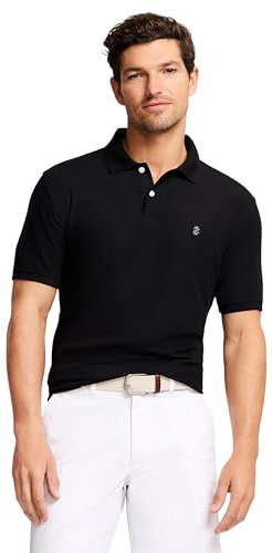 IZOD Herren Advantage Performance Solid Polo Bluse, schwarz, XX-Large Schlank