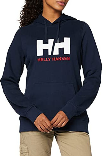 Helly Hansen HH Logo Felpa con Cappuccio, Blu (Chiaro), M Donna