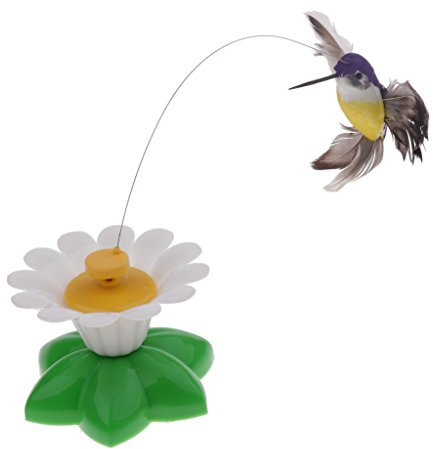 MagiDeal Kätzchen Rotierendes Spielzeug, Elektrisches Rotierendes Spielzeug mit Vogel, Lustiges Interaktives Spielzeug für Katze Kätzchen, Kolibris Stil