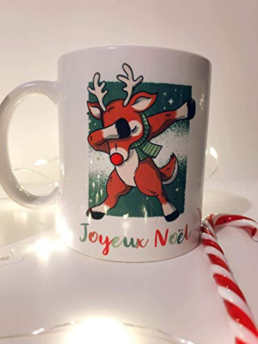Mug Renne de noël DAB - Mug Rennes de noel qui danse- Cadeau de noel