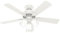 Hunter Fan Company 50885 Swanson Ventilador de techo para interiores con luces L ED y control de cadena de tracción, 44 pulgadas, blanco fresco