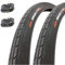 2 neumáticos + 2 cámaras de aire 700 x 35C (37-622) C1207 Traveller, All Season Compound Negras 700 x 35c City Bike, carretera, senderismo