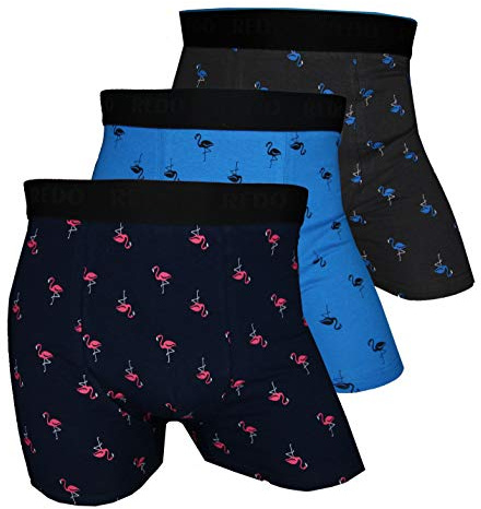 REDO Boxershorts mit Flamingo-Muster 3er Pack