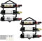 Giyiprpi 2PCS Metall Wandmontierter Weinhalter Rack, Weinglashalter Hängend Stehen Organizer für 3 Flaschen, Weinregal Rotweinregal für Home Kitchen Bar Displaydekor
