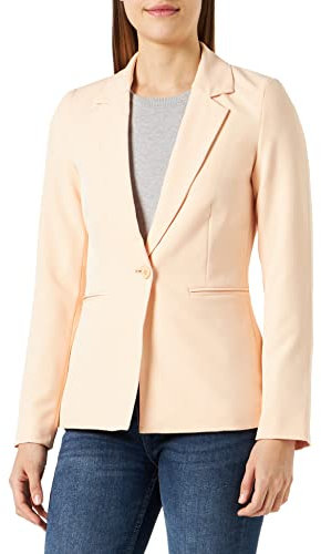 ICHI IHLEXI BL Damen Blazer Kurzblazer Jacke Ein-Knopf-Blazer mit Stretch und Reverskragen, Größe:36, Farbe:Bleached Apricot (120917)