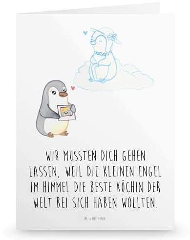 Mr. & Mrs. Panda Klapp Trauerkarte Trauer Oma - Anteilnahme, Trauerkarte Für Familie, Verlust von Familienmitglied, Christliche Trauerkarte,