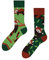 Dedoles Socken Unisex Damen Herren & Kinder Baumwolle viele lustige Designs 1 Paar Geschenk links rechts verschieden, Farbe Grün, Motiv Roter Panda, Gr. 39-42