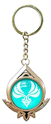 TopLucky Genshin Anemo Porte-clés Œil de Dieu - Pendentif doré - Unisexe - Pour enfants - Accessoires de cosplay - Jaune, jaune, M