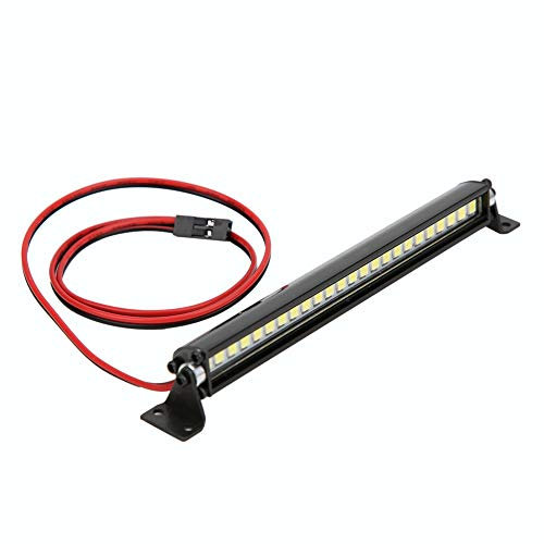 KIMISS Rc Light Bar Rc Auto Lichter Metall + Kunststoff Schwarz 24 LED Dach Lichter Bar Dach Lampe Dekoration Rc Zubehör Fit für Scx10 1 10 4Wd Auto