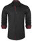 HISDERN Men's Shirts Long Sleeve Formal Dress Shirt Casual Business Button Down Collar Shirt Black XL