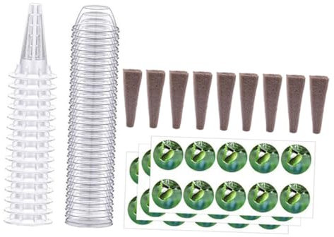 SEWOART 1 Set Hydrokultur-Pflanzkorb, Schwamm, für Pflanzen, zum Anbau von Granulat, Torfboden, Hydrokultur, Garten, Aero, Kuppel, Kunststoff, Netzbecher