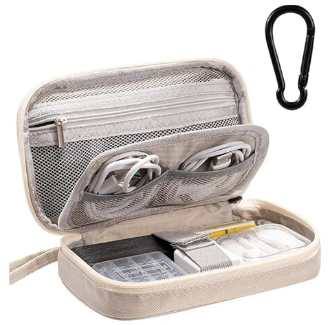AWAVM Accessories Bag Travel Electronics Organiser Cables Case,Charger Bag,Handbag Essentials,Travel Cable Organiser for Power Bank, Charging Cable, Power Bank,Tablet, ect