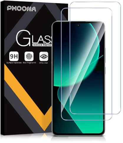 Phoona 2 Pièces Verre Trempé pour Xiaomi 13T/ 13T Pro 5G,Film Protection écran pour Xiaomi 13T Pro 5G,Anti Rayures, Dureté 9H Glass, Sans Bulles d'air, Ultra HD Transparent