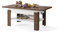 All4All Couchtisch Rino - Kaffeetisch - Wohnzimmertisch mit Ablage - Sofatisch - ausziehbar bis 170cm - höhenverstellbar - 130x65cm - 05 - Braune Eiche + Weiß