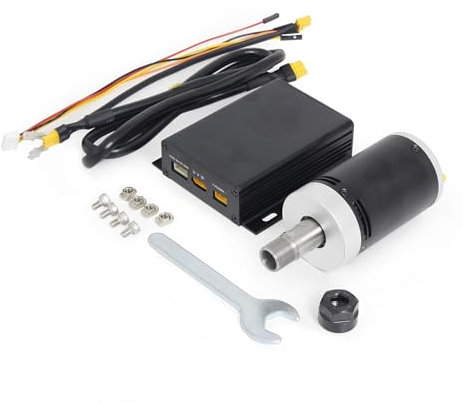 CNC luftgekühlter Spindelmotor DC-Spindelsatz mit bürstenlosem CNC-Motor, 24 V, 12.000 U/min, mit installiertem Treiber, perfekt for die Serie 3018 für CNC-Fräsmaschine