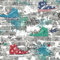 Urban Street Teal Wallpaper - Trendy Stylish Graffiti Writing Shoes Brick Effect - Children's Bedroom Feature Wall