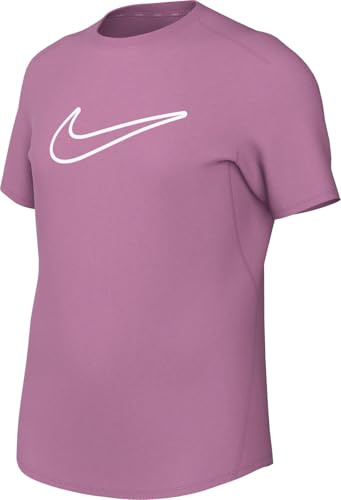 Nike Mädchen Dri-Fit One Standard Ss Hybrid T-Shirt, Magic Flamingo/White, 12/13 Jahre