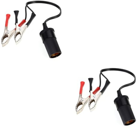 2pcs Car Battery Terminal Converter Post Adaptors 12v Dc Lighter Power Strong Alligator Clip Attachment Style