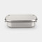 Brabantia - make & take Brotdose mit flexibler Trennwand, Robust für Sandwiches, Wraps und Snacks - Matt Steel, Mittel