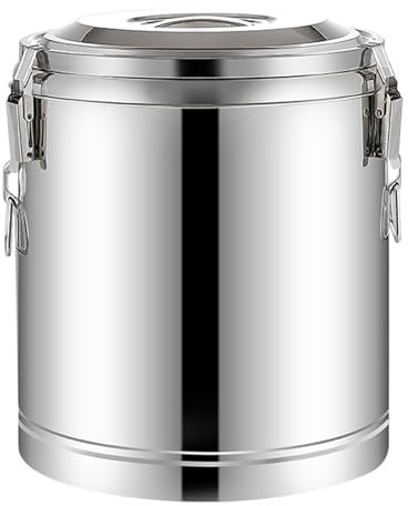 Dispensador de bebidas con aislamiento de acero inoxidable 304, barril aislado de té con leche de café grande comercial, cubo termo, para té, agua, café, bebidas heladas, A, 20L