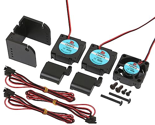 3D Printer Parts 2 in 1 Out DualHead Extruder Hotend Fan Bracket DC12v/24v 3010 Cooling Fan Blower Guide