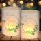12 Windlicht Tischdeko Taufe, Taufdeko Junge Mädchen Deko Eukalyptus Grün, Geschenke Gastgeschenke Taufe, Taufgeschenke Jungen Mädchen, Geeignet für Teelichter oder Kerzen
