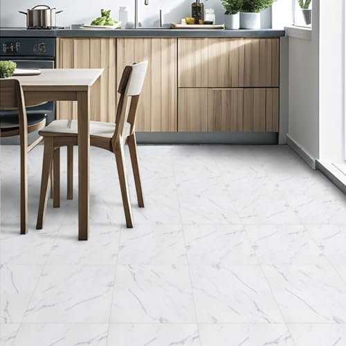 Irisroom Floor Tiles Self Adhesive, Vinyl Flooring Peel and Stick Floor Tiles Waterproof for Kitchen Living Room and Bathroom DIY Flooring 30x30cm 10pcs(0.9㎡)