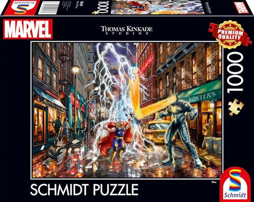 Schmidt | Thomas Kinkade: Marvel Thor (1,000 Pieces) | Jigsaw Puzzle | Ages 14+ | 1+ Players