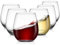 Meolibour Juego de 4 copas de vino sin tallo, vasos de vino tinto y blanco de 17 onzas para fiestas, vasos de bebida transparentes, regalo ideal para accesorios de vino, sin plomo, apto para