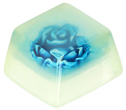 AKLOSIPY Black Gear Key Arti Key Set für Hanical-Tastaturen, Ique Custom Key für die E-Key-Sammlung (weiße Rose)