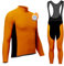 KINTPP Radtrikot Herren Fahrrad Trikot Langarm + Träger Hose Radsport-Anzüge Fahrradbekleidung Herren Set Thermo Winter Fahrradanzug Herren