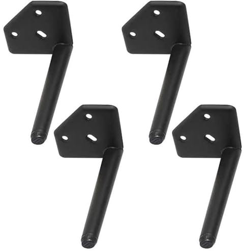 NBKJDSXL Möbelfüße, Tischbeine, Metall, Möbelbeine, Tischfüße, DIY, Schrankfüße, Ersatzfüße für Lowboard, Sofa, Couchtisch, Esstisch, Schwarz, 10 cm, 4 Stück