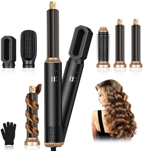 Journeyside Spazzola Ad Aria Calda,1000W Spazzola Asciugacapelli Multifunzione, Air Styler Set con 3 Temperature, Spazzola Modellante Ad Aria Per Capelli Ricci, Volumizzante, Lisciante, Asciugare