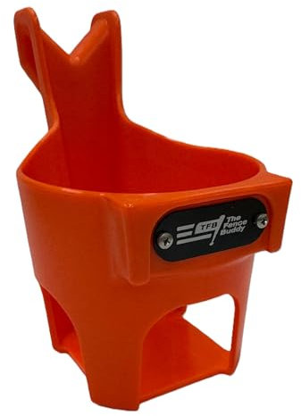 Orange Water Bottle Holder for Fence | Cup Holder and Caddy | Holds Stanley, Yeti, Gatorade Products | Baseball and Softball Dugout Organizer, Stackable for Easy Storage | Made in USA