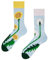 Dedoles Socken Unisex Damen Herren & Kinder Baumwolle viele lustige Designs Fussball Fahrrad Pferde Geschenk links rechts verschieden, Farbe: Blau, Motiv: Löwenzahn-Frühling, Gr. 39-42