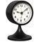 AYRELY® 3 Zoll Wecker analog ohne Ticken, Kleiner Retro Tischwecker, Batteriebetriebene Metalluhr mit Licht für Schlafzimmer, Wohnzimmer, Nachttisch, Regal（Schwarz）