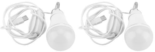 USB -Glühbirne, 2pcs 5V LED -Glühbirne Camping -Laterne -Lampe Hanging Glühbirne Notlampe Außenlicht mit einfachem Schalter zum Wandern